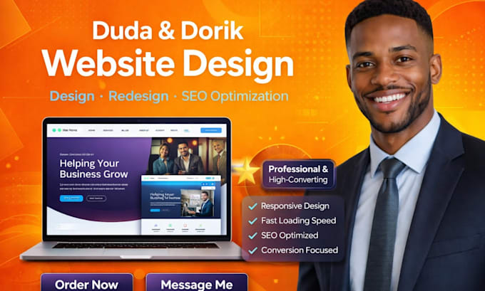 design duda website design,redesign, duda website SEO and dorik web