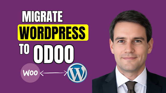 migrate wordpress to odoo erp ecommerce, and transfer woocommerce data