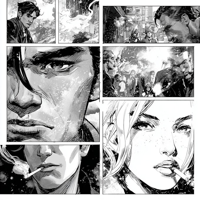 comic book strip, comic page, comic art, graphic novel