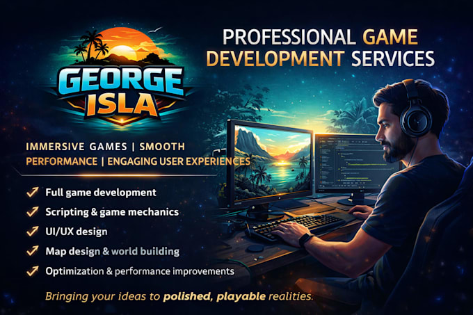 roblox full game creation, full game development, roblox game, roblox scripter