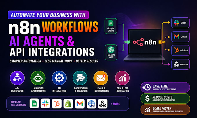 Build n8n automation workflows, ai agents and api integrations by ...