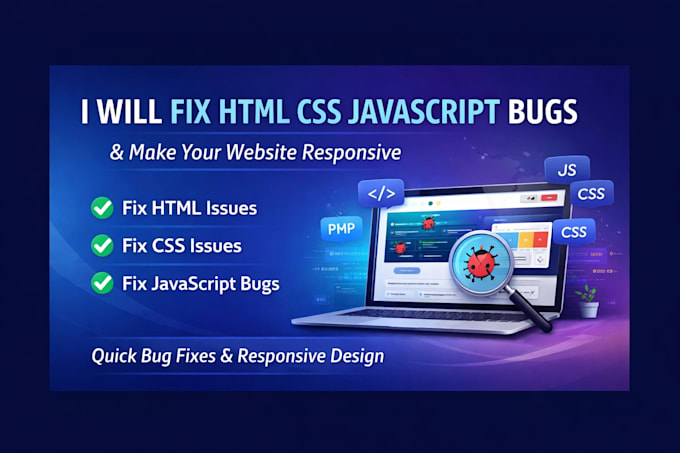 develop responsive website using HTML CSS javascript PHP