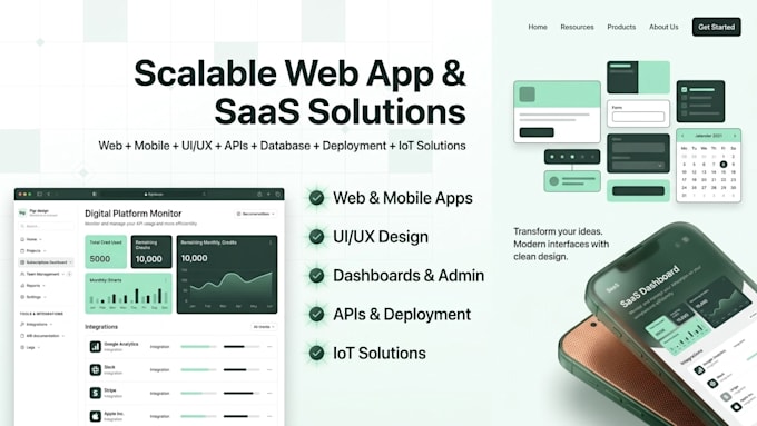 build scalable web app and saas solutions