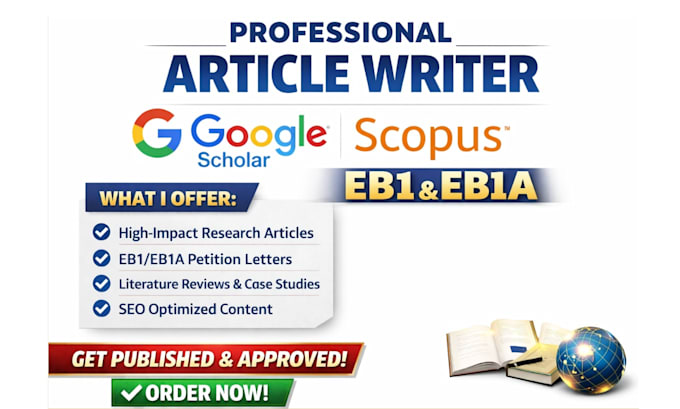 write and publish your research article on scopus, google scholar, eb1, eb1a