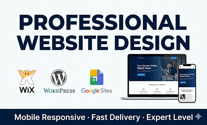 design wix website, redesign wix website, and build modern google sites website