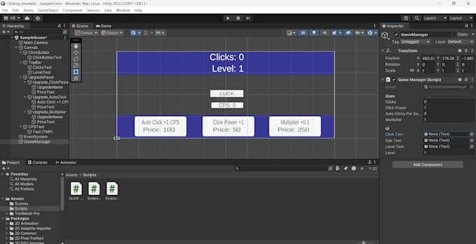 create a simple 2d game in unity for you