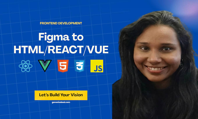 convert figma to react or vue pixel perfect responsive website