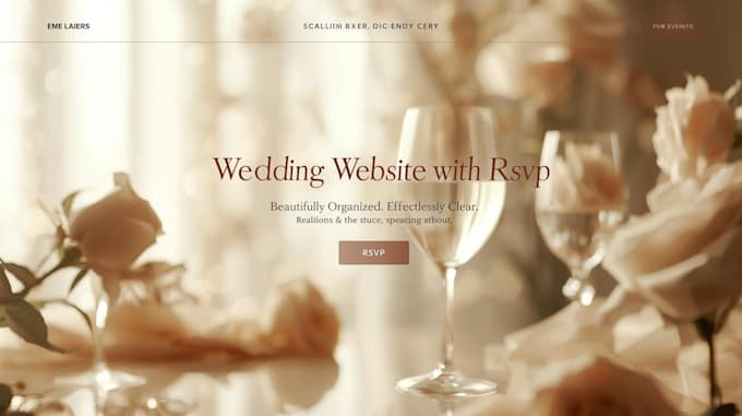 design squarespace event website with rsvp, wedding summit squarespace websites