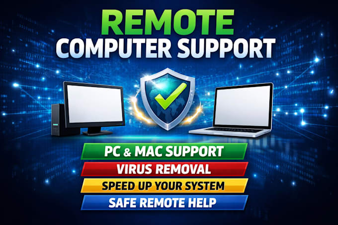 speed up and optimize your slow windows PC or mac remotely