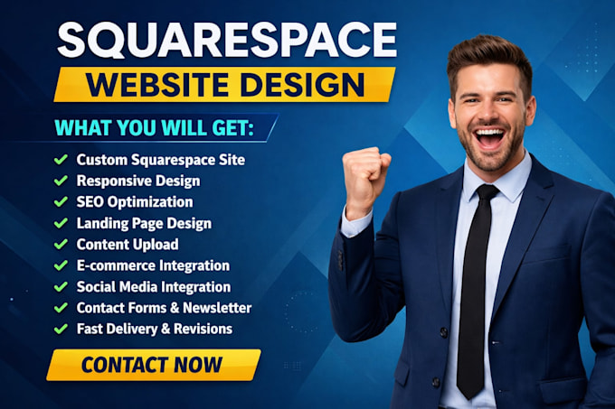 design squarespace website or squarespace landing page