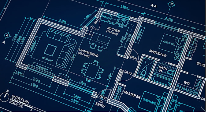 create high quality architectural 2d floor plans using autocad