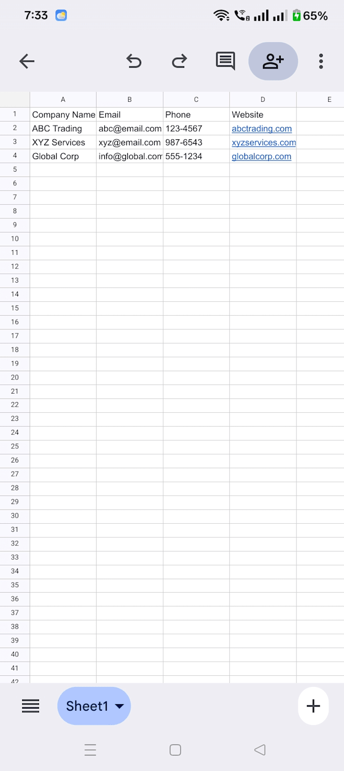 do data entry in excel and google sheets