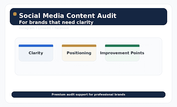 audit your instagram linkedin or facebook content