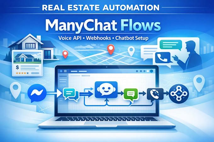 build real estate manychat automation manychat flows manychat voice API webhooks
