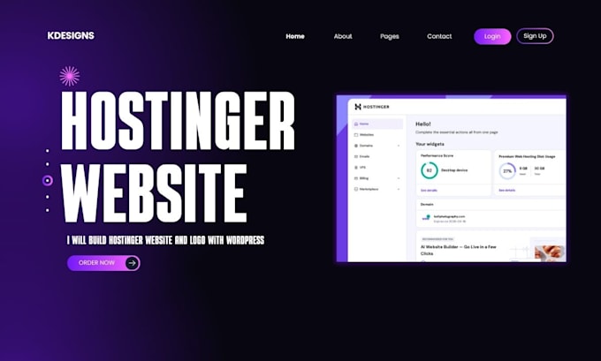 design hostinger website wordpress hostinger website redesign website and logo