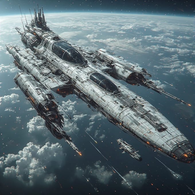 draw you sci fi and spaceship design