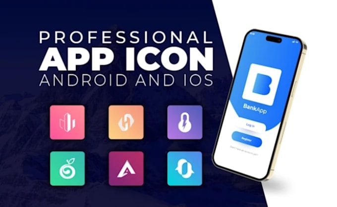 design modern minimalist app logo mobile ios android startup tech app icon