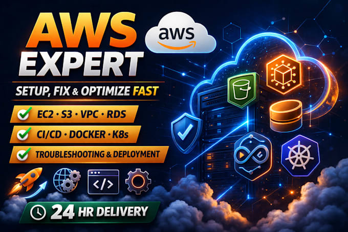 set up fix and optimize AWS cloud ec2 s3 vpc cicd services