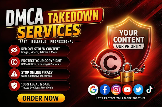 takedown harassing remove copyright infringement and negative content