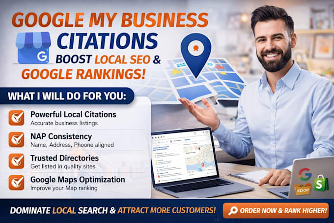 build powerful gmb citations local SEO backlinks for higher google ranking