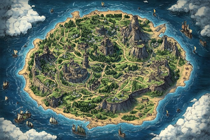 draw a fantasy map