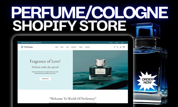 build luxury perfume store fragrance website and cologne ecommerce store