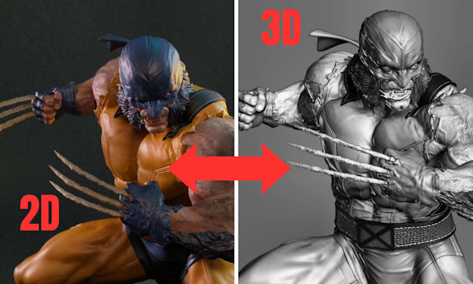 convert 2d image or sketch to 3d model stl step for 3d printing cad