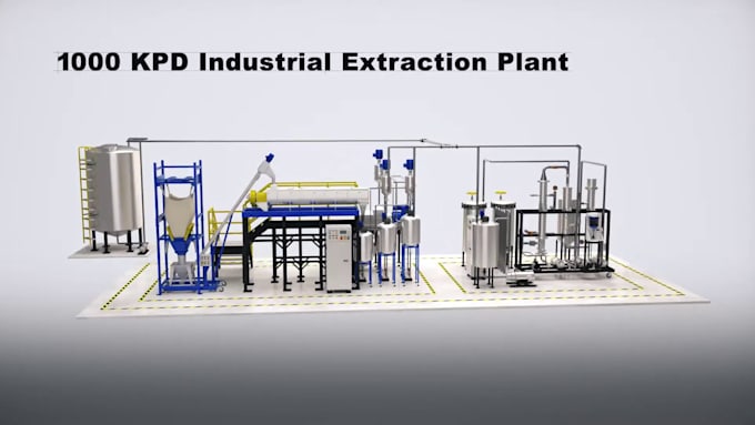 do 3d industrial animation for extraction equipment manufacturing and technical
