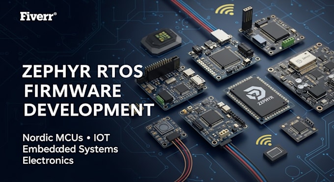 create zephyr rtos firmware for nordic mcus, iot devices, embedded electronics