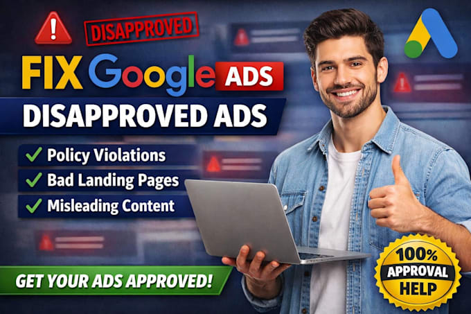 do fix google ads disapproval issue and policy violation