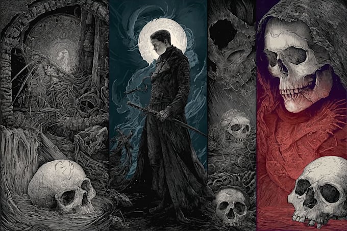 create darkart, horror, underground art illustration
