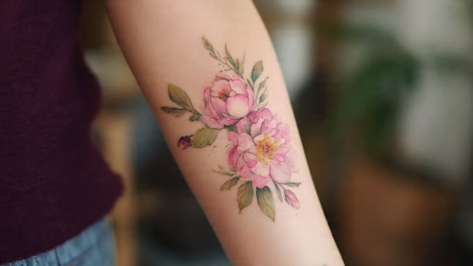 custom a watercolor tattoo design