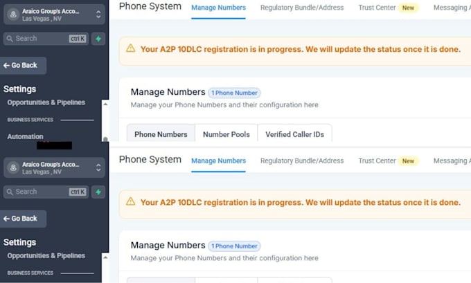 help me setup a2p 10dlc registration website domain connection funnel twilio a2p