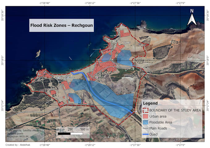 create gis maps for land use, flood and spatial analysis