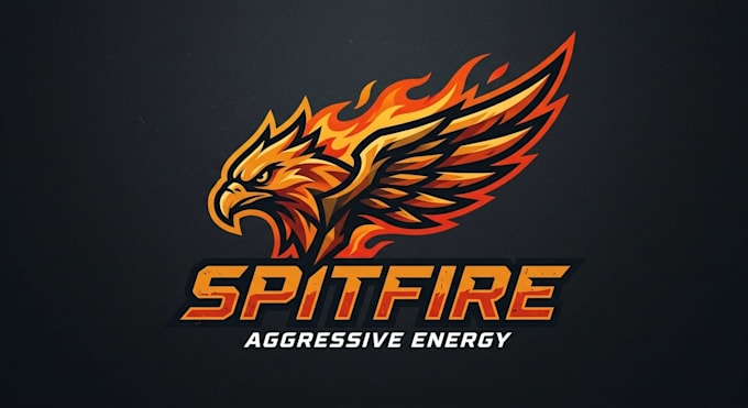 design a bold and dynamic spitfire logo