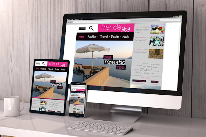 create a responsive website in HTML5, CSS, javascript