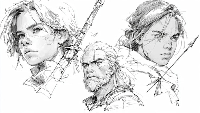 draw sketches with your character