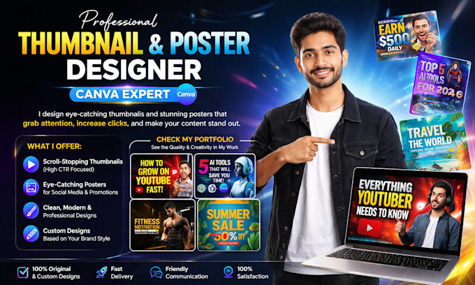 build a recommendation high CTR youtube thumbnails and poster