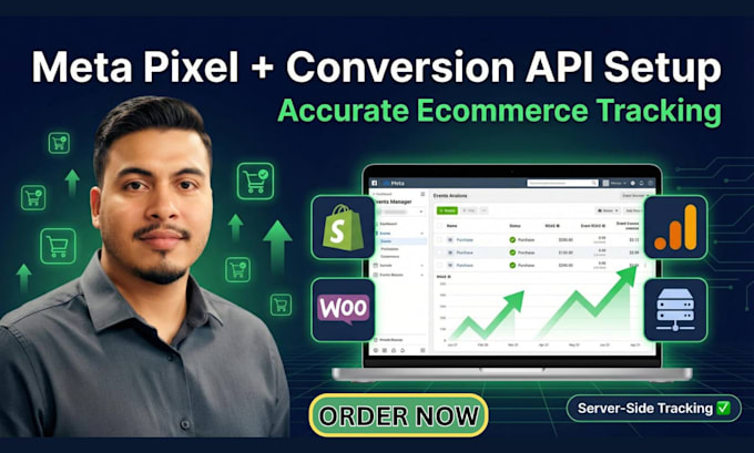 setup meta facebook pixel and conversion API for ecommerce tracking