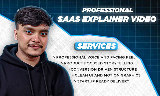 create animated saas explainer video, software demo video with voice