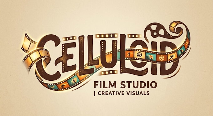 design a creative and cinematic celluloid logo
