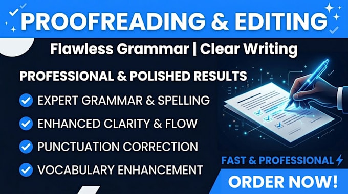 proofread your articles, blogs, and documents professionally