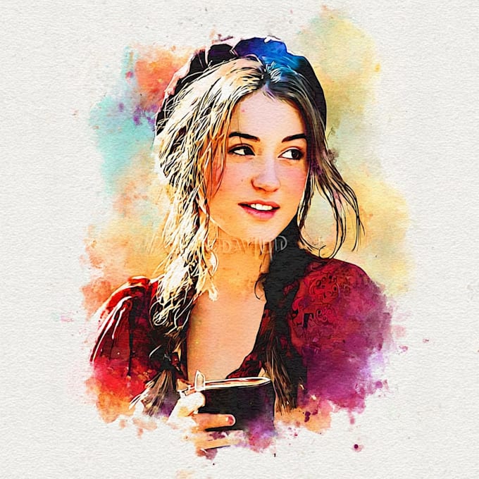 draw portrait vector illustration