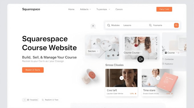 squarespace online course setup, course website design, squarespace membership