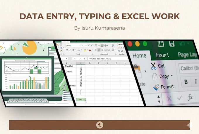 Do accurate data entry, typing, and excel work by Isurusolutions | Fiverr