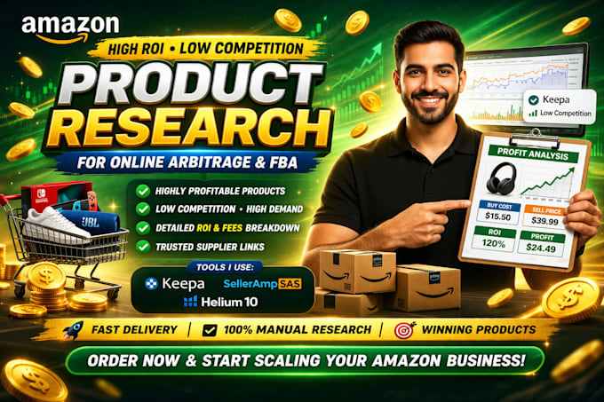 do amazon product research for online arbitrage with high ROI