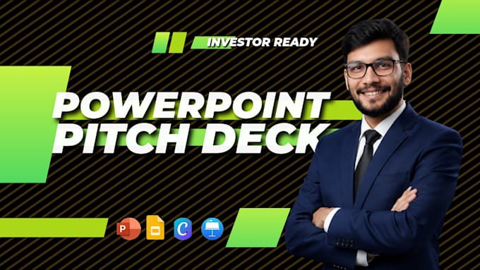design, redesign investor pitch deck, powerpoint design and canva presentation
