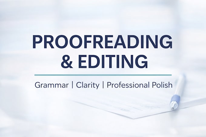 proofread and improve clarity of your writing