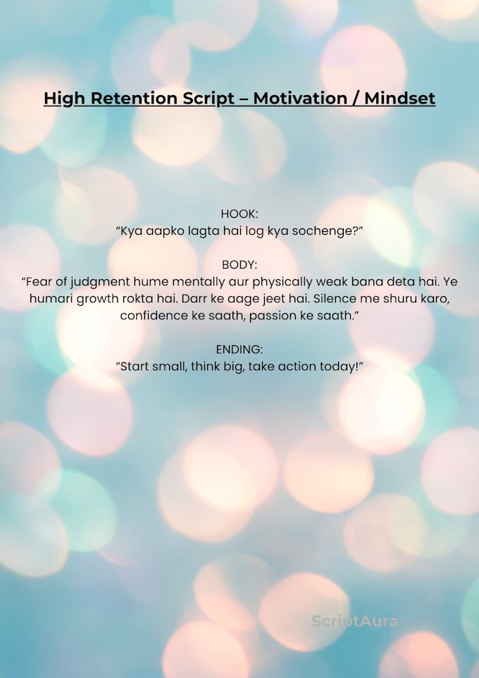 write impactful hindi motivational scripts for reels and youtube