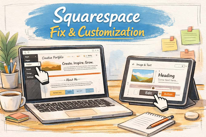 fix and customize your squarespace website to latest model